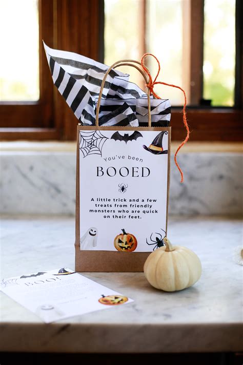 Boo Wording Printable On A Paper Bag
