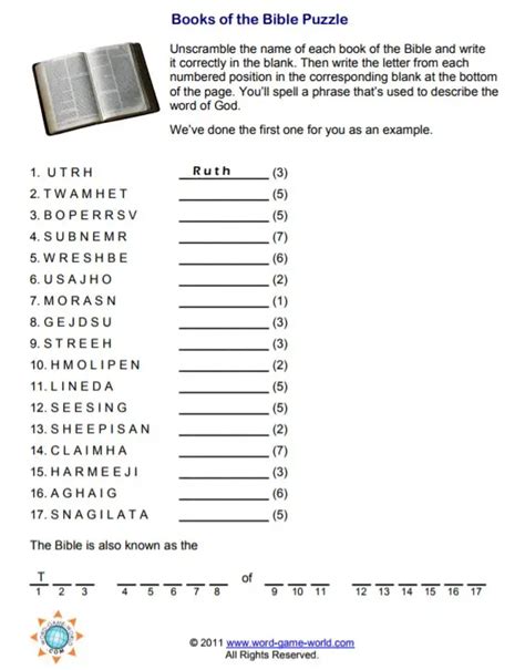 Books Of The Bible Puzzle Answers Epub