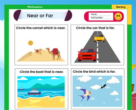 Boost Early Learning: Fun and Engaging "Near and Far" Worksheets for Kids!