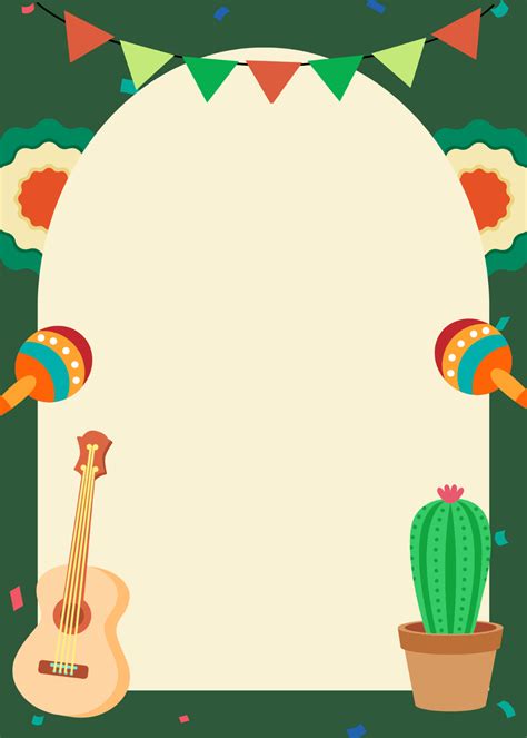 Border Fiesta Invitation Template