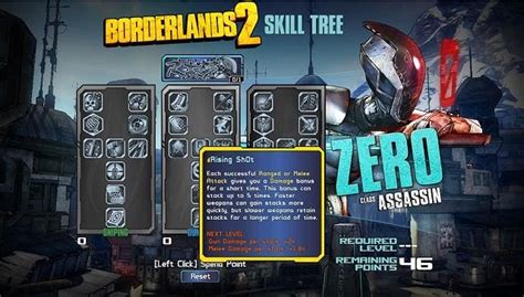 Borderlands 2: Zero Skill Tree Unveiled