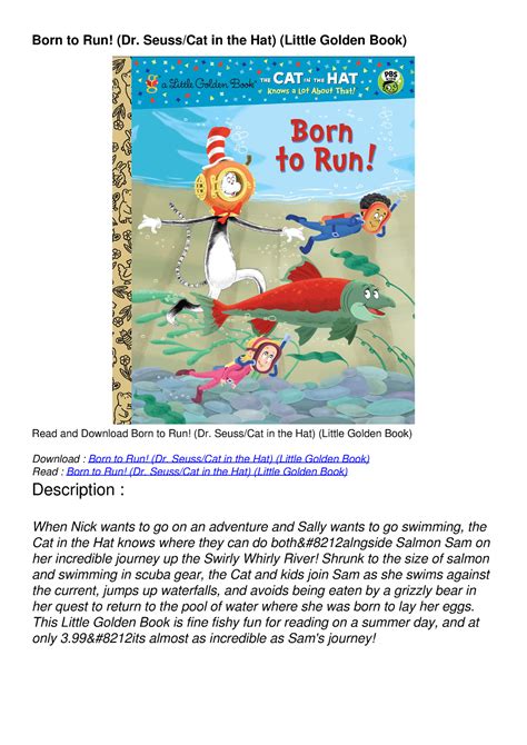 Born to Run Dr Seuss Cat in the Hat Little Golden Book