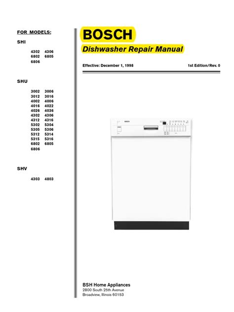 Bosch Dishwasher Repair Manual Download Ebook Reader