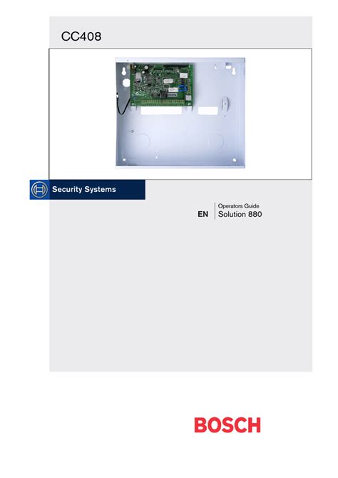 Bosch Solution 880 User Manual Doc