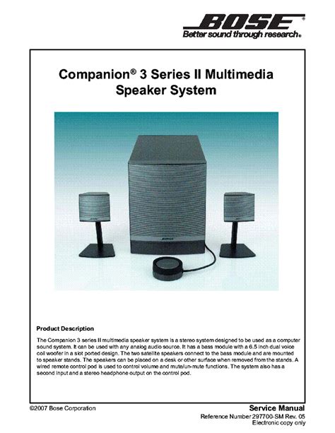 Bose Companion 3 Manual Ebook Kindle Editon