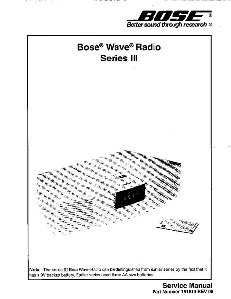 Bose Wave Radio Repair Ebook PDF
