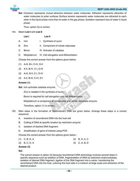 Botany Objective Questions And Answers For Examinations Kindle Editon