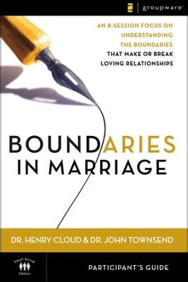 Boundaries in Marriage Participant s Guide Reader