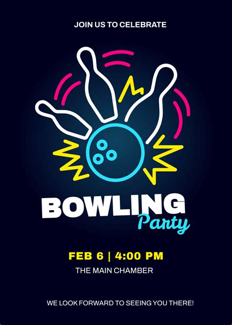 Bowling Invitation Template