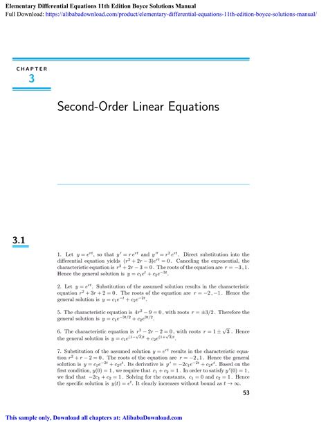 Boyce Elementary Differential Equations Solutions Epub