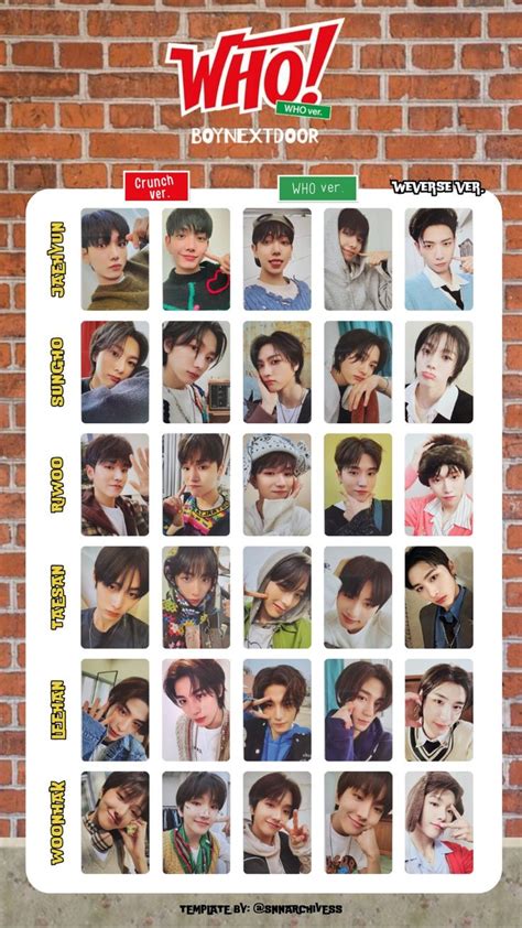 Boynextdoor Photocard Template