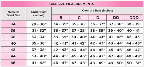 Bra Size Chart: A Comprehensive Guide to Finding Your Perfect Fit