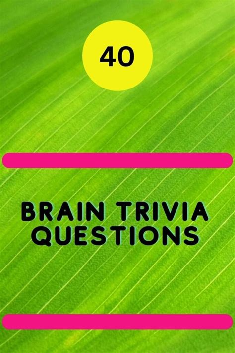 Brain Trivia Questions And Answers Kindle Editon