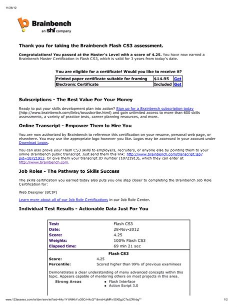 Brainbench C Answers Doc