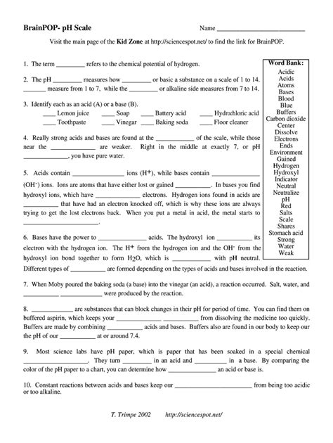 Brainpop Ph Scale Answer Key Reader