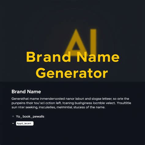 Brand Name Generator AI 4000