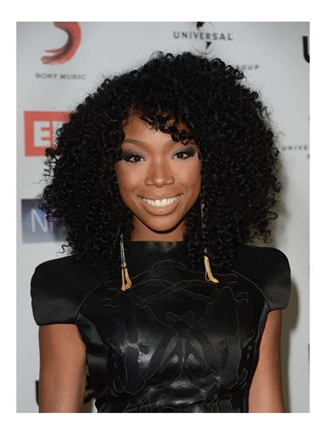 Brandy Norwood Human Hair Full Lace Wig Kinky Curly Wigs