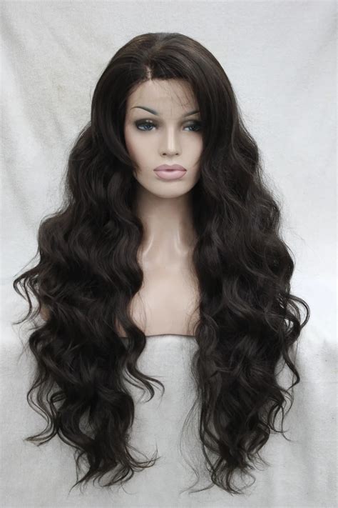 Braw Synthetic Lace Front Wavy Long Wigs