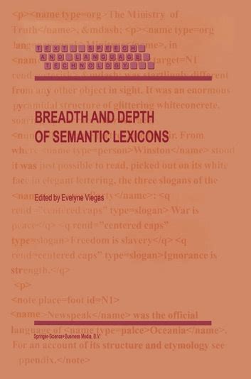 Breadth and Depth of Semantic Lexicons 1st Edition Doc