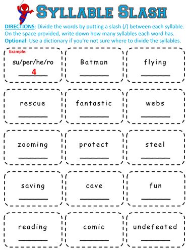 Break down the word into syllables.