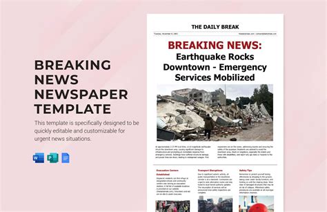 Breaking News Newspaper Template