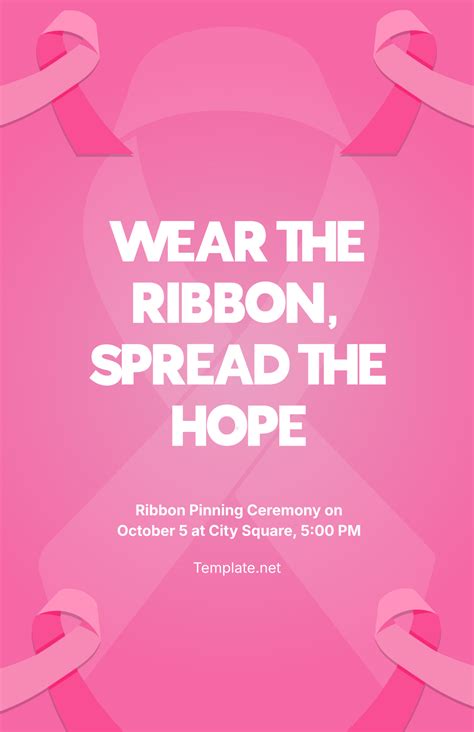 Breast Cancer Ribbon Template