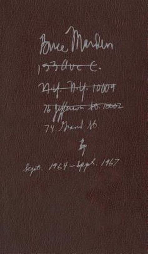 Brice Marden Notebook Sept 1964-Sept 1967