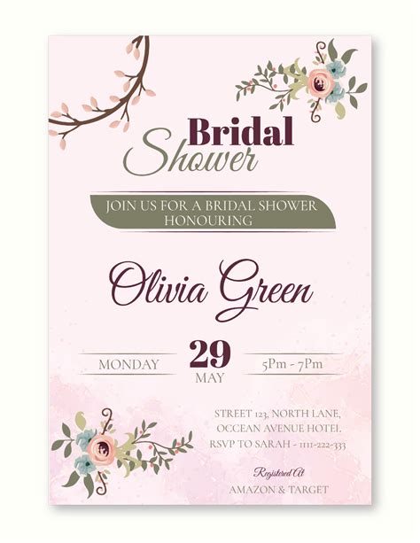 Bridal Shower Invitation Template