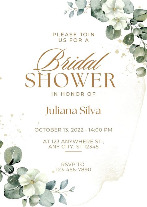 Bridal Shower Invite Template Free