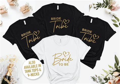 Bride and Bride Tribe Shirts: A Fashionable Statement for the Big Day