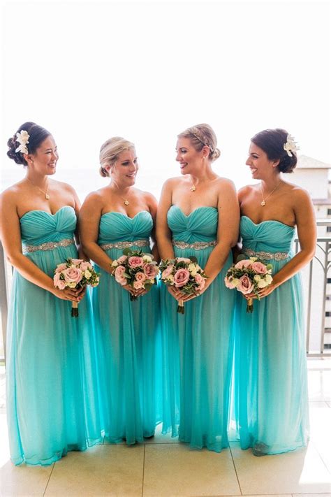 Bridesmaid Dresses in the Perfect Shade of Tiffany Blue