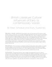 British Literature Cultural Influences of Early to Contemporary Voices Doc