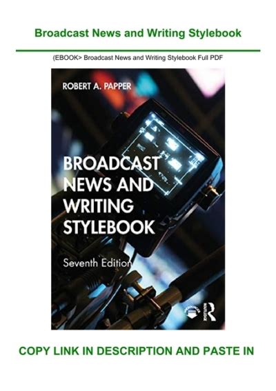 Broadcast News Writing Stylebook [Paperback] Ebook Reader