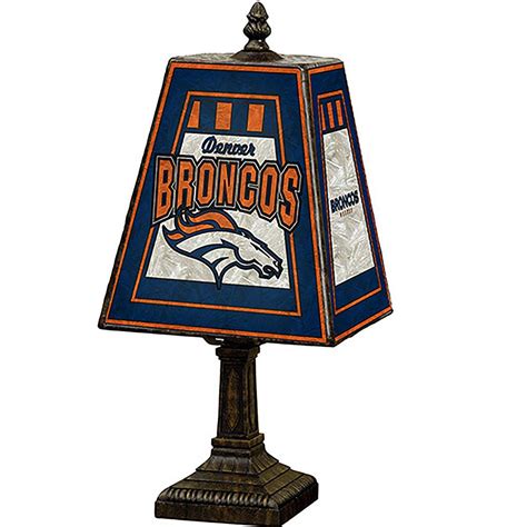 Broncos Art Glass Team Lamp – NFL: Elevate Your Home Décor with Gridiron Spirit