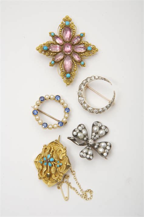 Brooches: