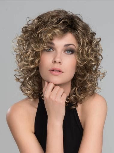 Brown 12" Curly Classic Synthetic Lace Front Wigs