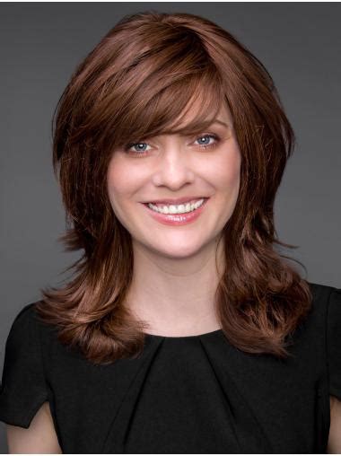 Brown 14" Synthetic Shoulder Length Straight Sally Hand Tied Wig