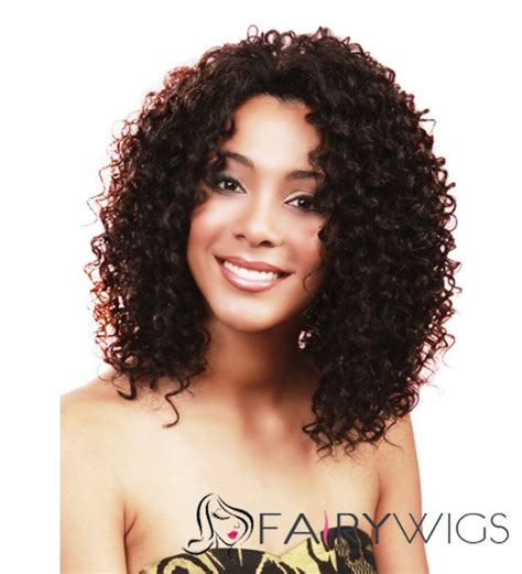 Brown 16" Straight Top Synthetic Lace Wigs