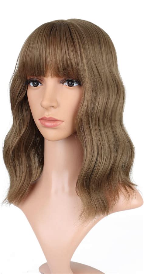 Brown Bobs Synthetic 12" Wavy Medium Wigs