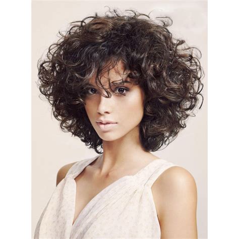 Brown Fabulous Curly Synthetic Medium Wigs