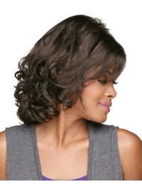 Brown Fashionable Curly Synthetic Medium Wigs