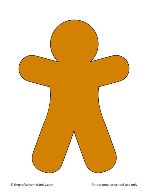 Brown Gingerbread Man Template