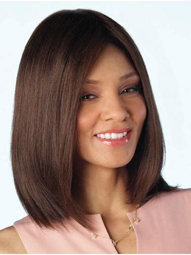 Brown Shoulder Length 14" Without Bangs Human Hair Wigs: The Perfect Choice for 2025