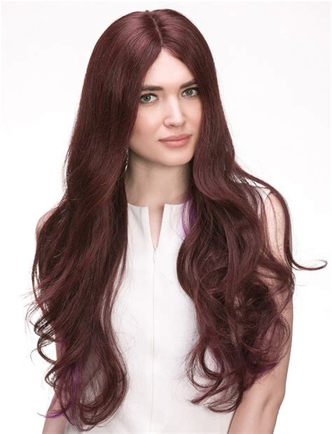 Brown Wavy Remy Human Hair Easy Long Wigs