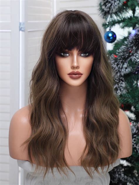 Brown Wavy Synthetic Cool Long Wigs