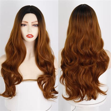 Brown Wavy Synthetic Glamorous Long Wigs