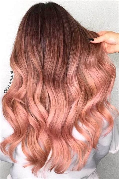 Brown rose gold hair