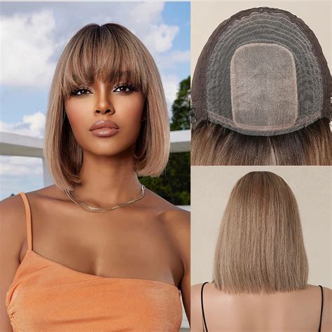 Brown straight remy human hair