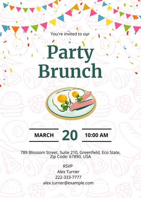 Brunch Invite Template Free