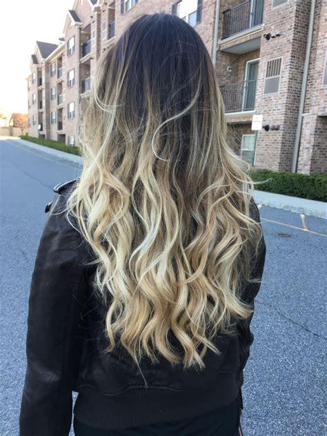 Brunette to Blonde Ombre: